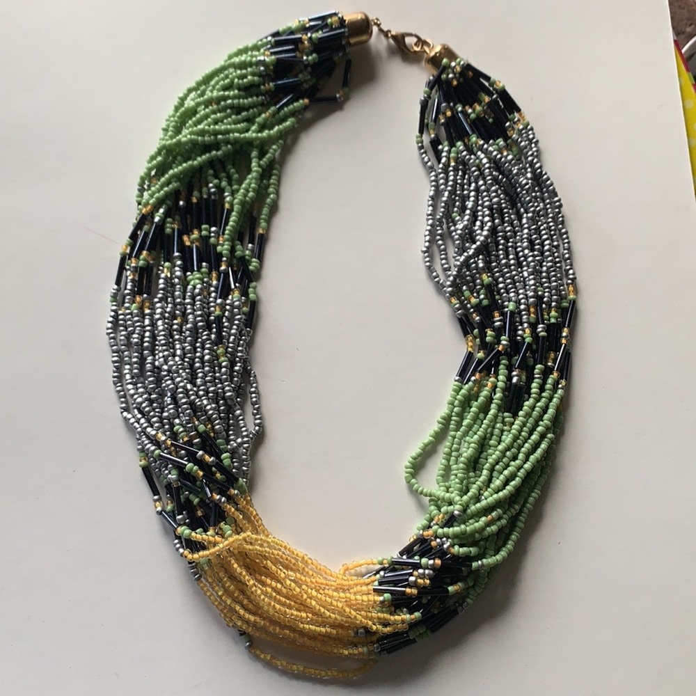 Beautiful beaded multi strand necklace